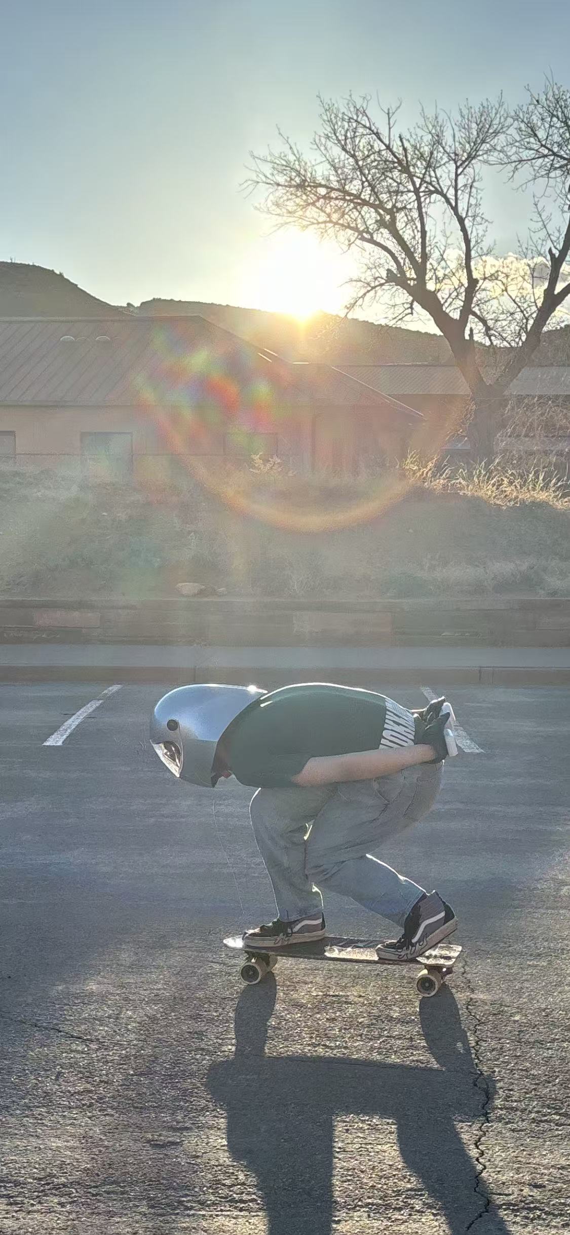 Sichen Liang longboarding